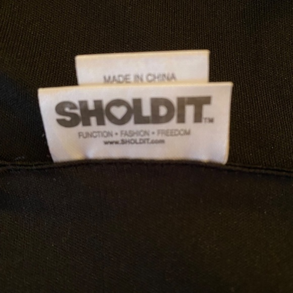 Travel Infinity Scarf With Hidden Pocket, Animal Print in Gray, Black a… - Picture 4 of 4